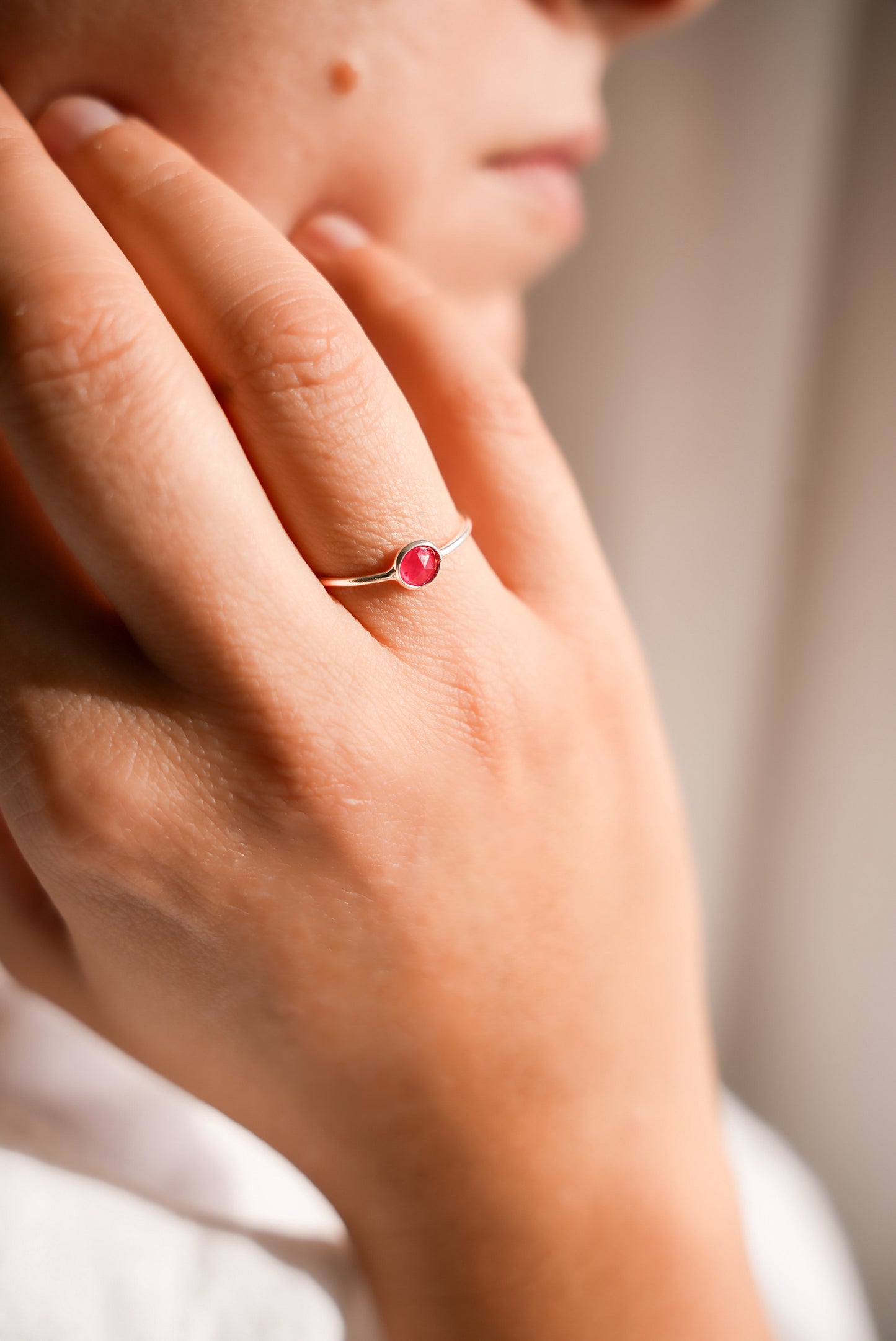 Anillo Turmalina Rosa