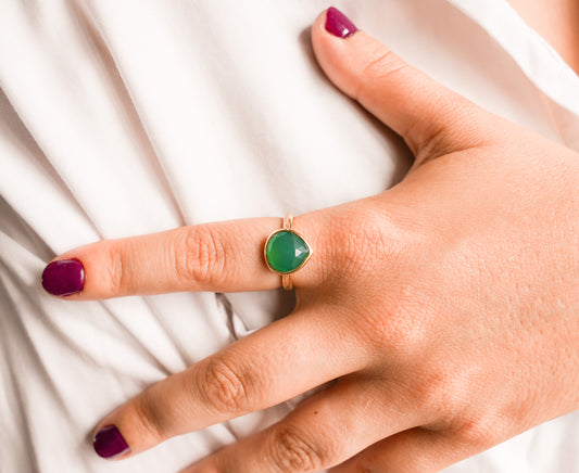 Anillo Amuleto Gandía Ónix Verde